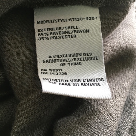 Tribal jeans size L army green button up blouse - Picture 4 of 5